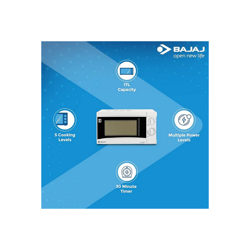 BAJAJ 1701 MT 17L SOLO MICROWAVE OVEN - Image 3