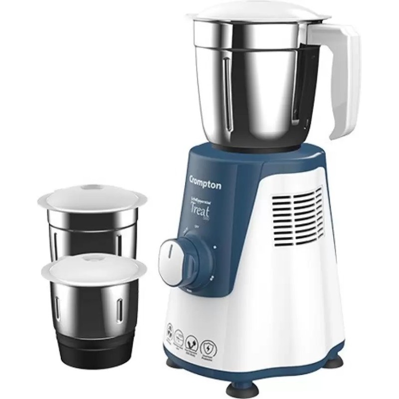 CROMPTON ACGM - TREAT 500 LIFE ESSENTIAL SERIES 500 MIXER GRINDER (3 JARS, BLUE WHITE) - Image 3