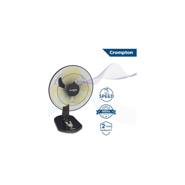 CROMPTON HIGHSPEED TORPEDO 400-MM TABLE FAN (BLACK YELLOW) - Image 3